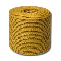 Канат джутовый ДТ тросовой свивки d. 14 мм желтый
