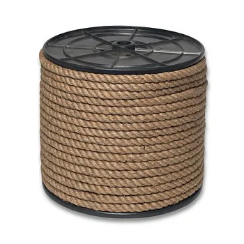 Канат джутовый ДТ тросовой свивки d.   6 мм на кат. 200 мм (300 м)