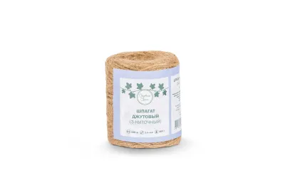 Шпагат джутовый ШД 1,67 ктекс П 3 пол. 3-ниточный в боб. по 0,2 кг ( ЦН)